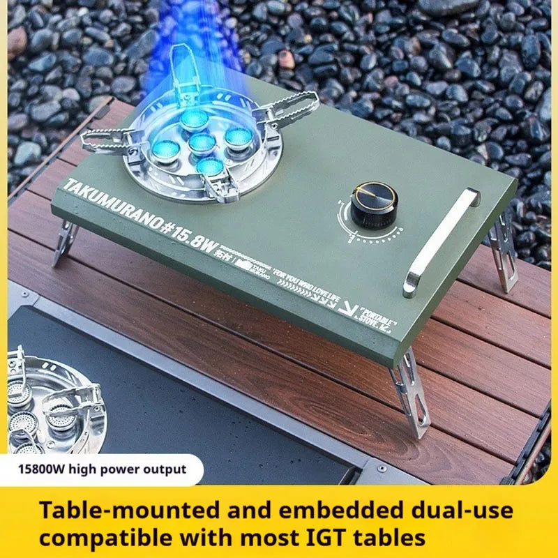 Outdoor Camping Portable Folding Gas Stove Camping Cassette Stove IGT Tabletop Stove Small Cookware Gas Stove Picnic Stove