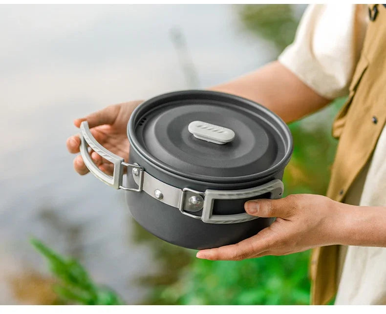 Naturehike Camping Cookware Outdoor Cooking Ultralight Aluminum Pot Kettle Tablewear Set Cool Camping Gear Kitchen Accessories