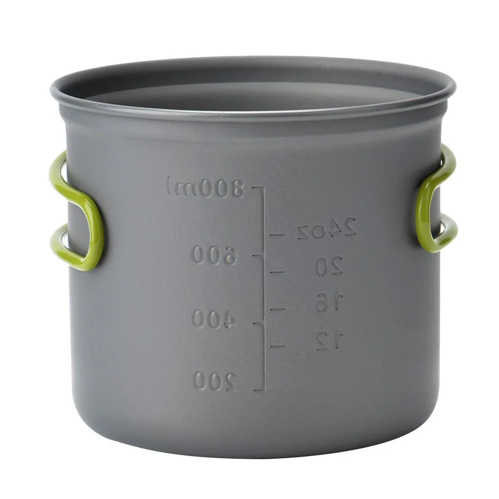 Camping Pots Cookware Set Portable Outdoor Cooking  Tableware for Hiking Trekking Picnic Fishing Mountaineering