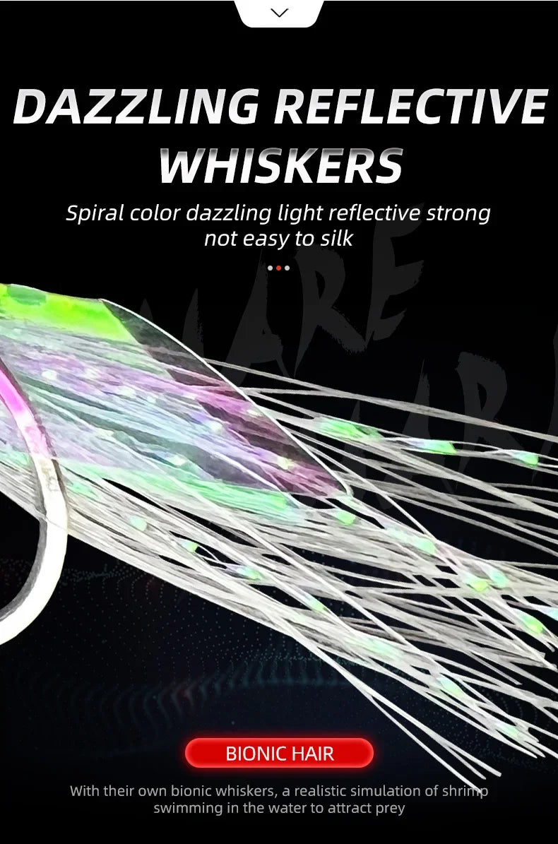 5 Hooks Sabiki Rigs Saltwater Fishing Lures Bait Rigs Real Fish Skin String Hook Mackerel Glow in The Dark Flash Sabiki Rigs
