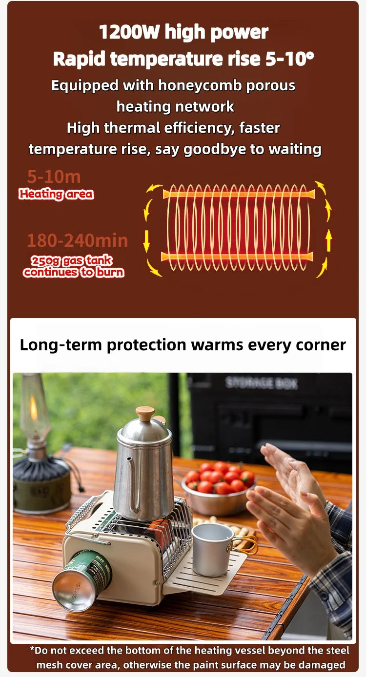 Multifunctional Camping Tent Stove Portable Heating Stove Multifunctional Tent Stove For Camping Backpacking Outdoor Escapes