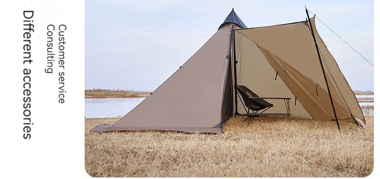 ASTA GEAR Fk 4 Camping pyramid ultralight tent can burn firewood, stove with snow skirt