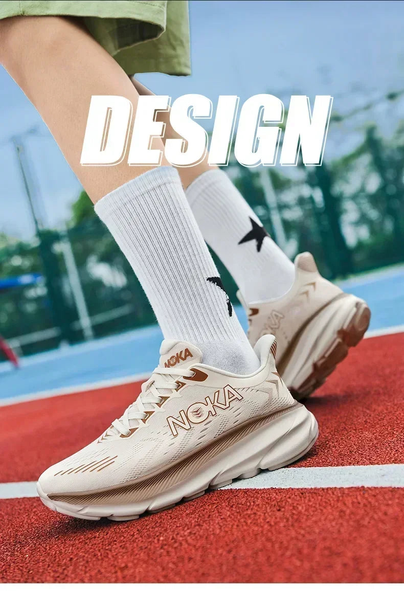 Men's Running Shoes Breathable Cushioning Luxury shoes Trainer Race Outdoor Couple Non-Slip Jogging Sneakers Mesh Off-road Shoes