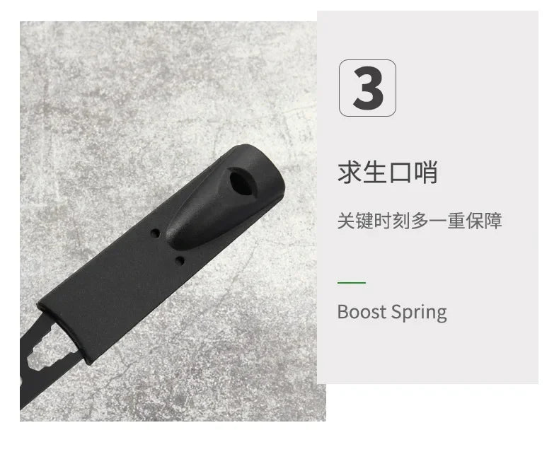 Outdoor Set Multi functional Camping Knives Camping Tableware Outdoor Wind Combination Stainless Steel with Whistle Spoon Fork