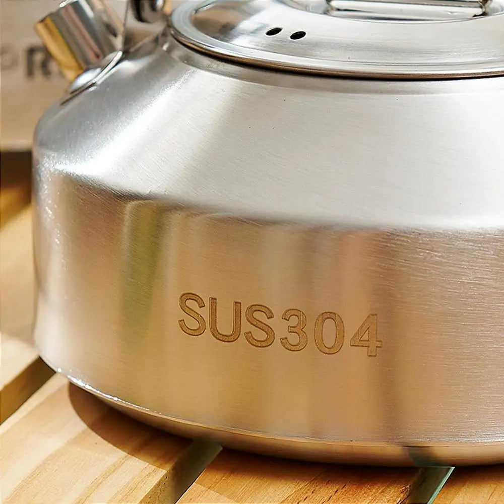 Camping Water Kettle 1L/1.5L Outdoor Coffee Kettle Tableware Picnic Supplies Equipment Utensils Camping Tea Kettle Cookware