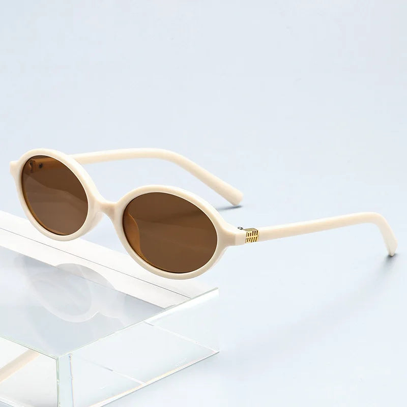 Fashion Small Oval Leopard Sunglasses Women Lovely Ins No Makeup Anti Blue Light Glasses Cute Decorative Computer Glasses 선글라스