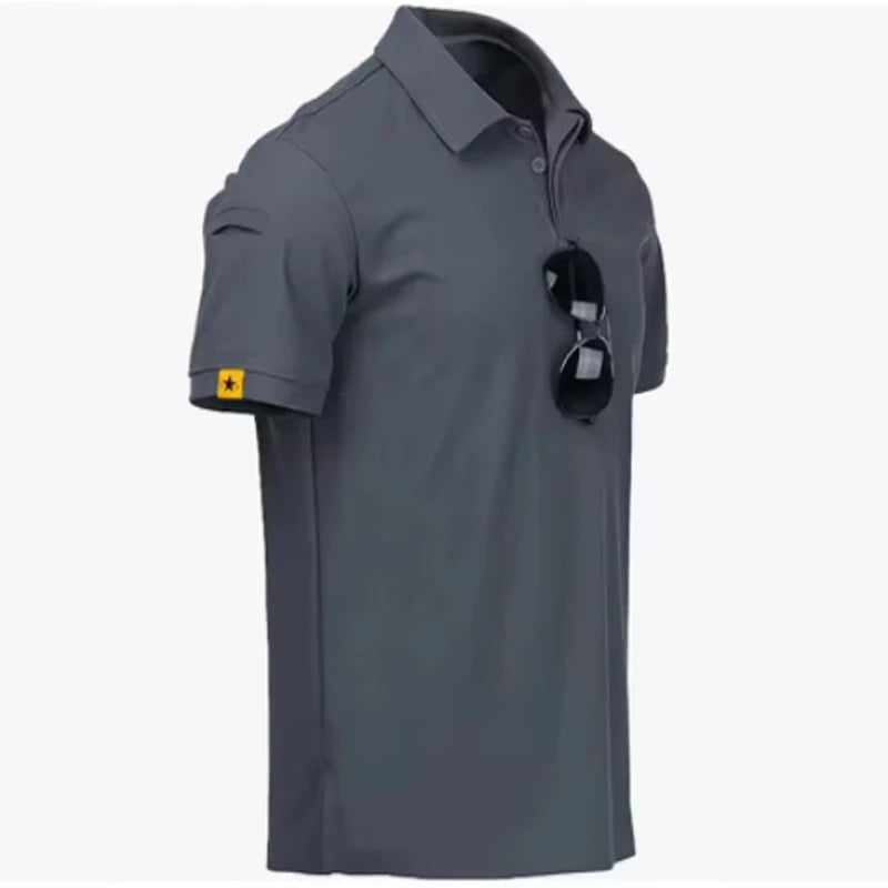 Men's Summer T-shirt Male Camping Hiking Trekking Fishing Training Running Gym Breathable Pullover Climbing Casual Cargo Shirts