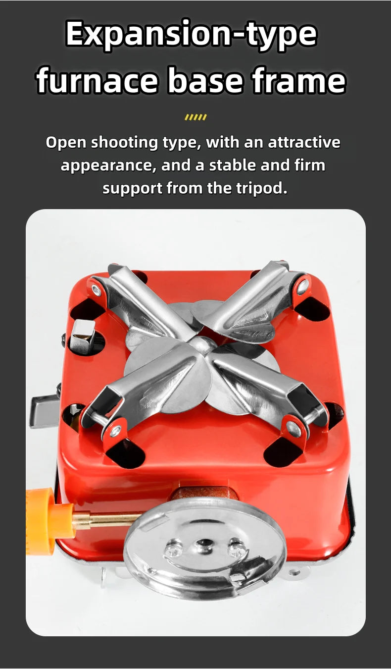 Portable camping stove burner, foldable and windproof outdoor fire stove, camping, hiking, picnic, camping burner, barbecue stov