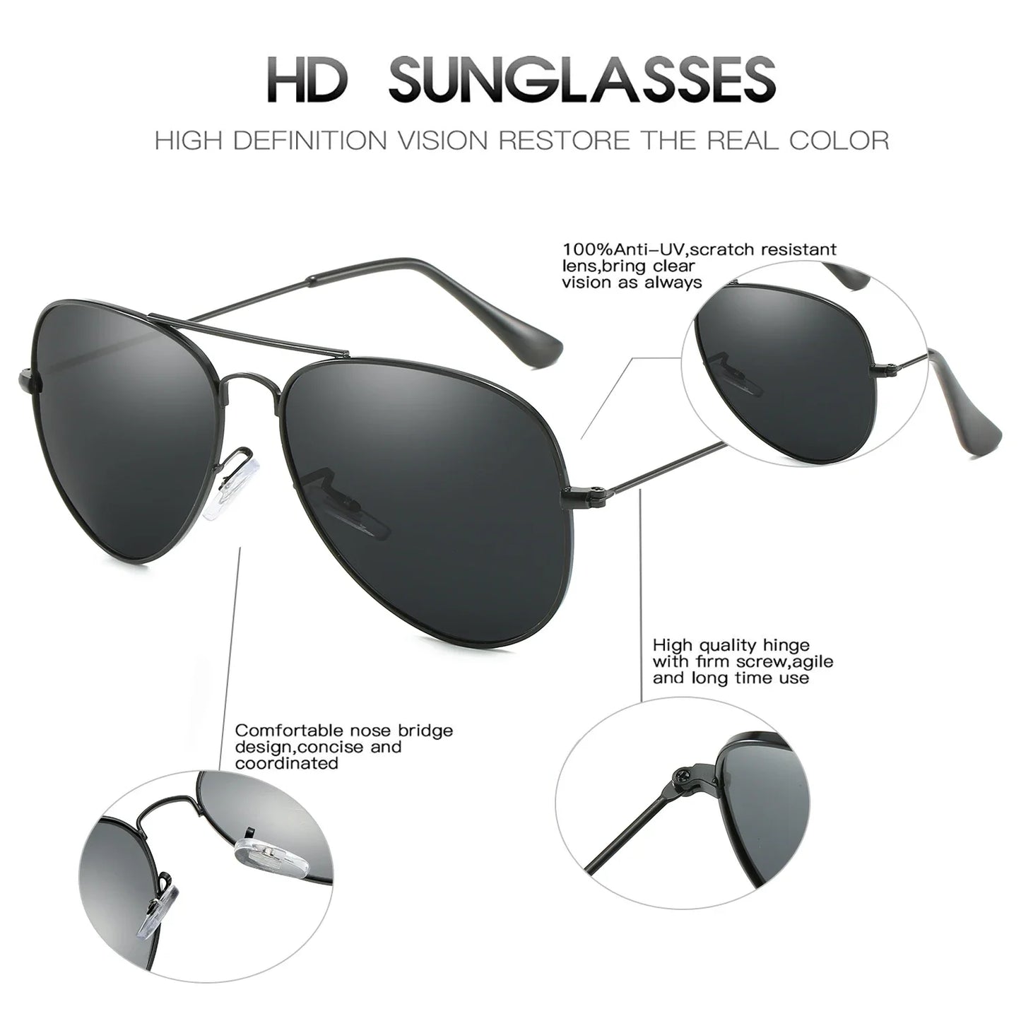Luxury Men's Polarized Sunglasses Brand Designer Square Women Men Vintage Driving Cycling Glasses UV400 Male Eyewear SunGlasses