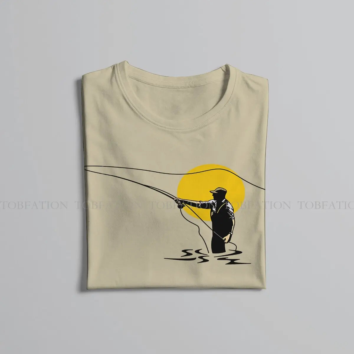 Fisherman Fishing Vintage Tshirt Graphic Men Tops Vintage Punk Summer Short Sleeve Cotton Harajuku T Shirt