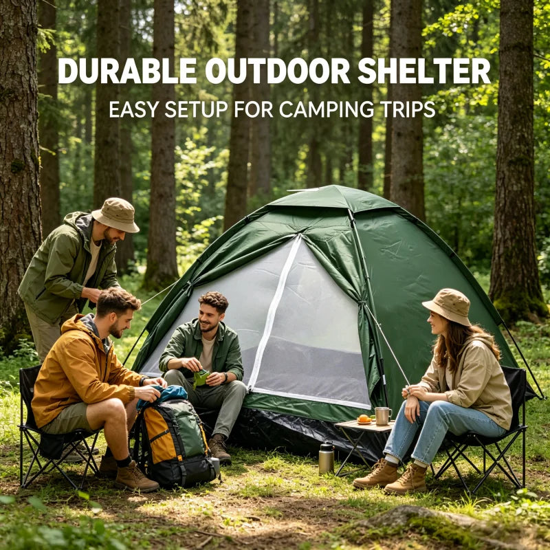 Sun shield, camping tent, ultralight tent – 2-person outdoor equipment for hiking, dual-layer door, portable camping accessory.