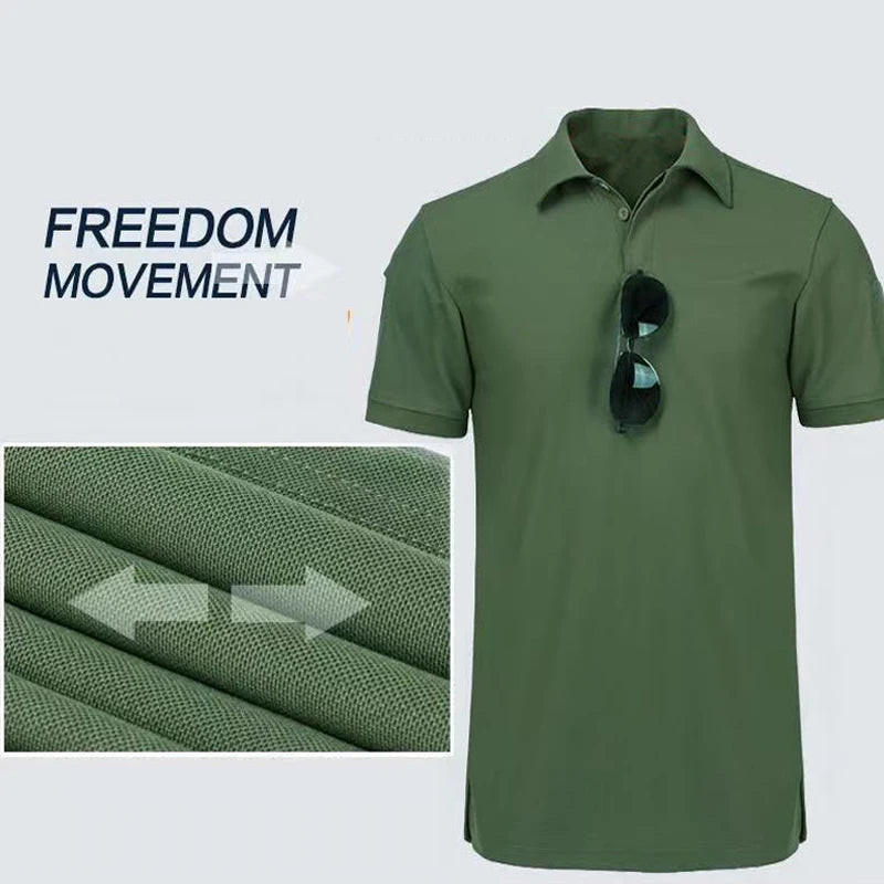 Men's Summer T-shirt Male Camping Hiking Trekking Fishing Training Running Gym Breathable Pullover Climbing Casual Cargo Shirts