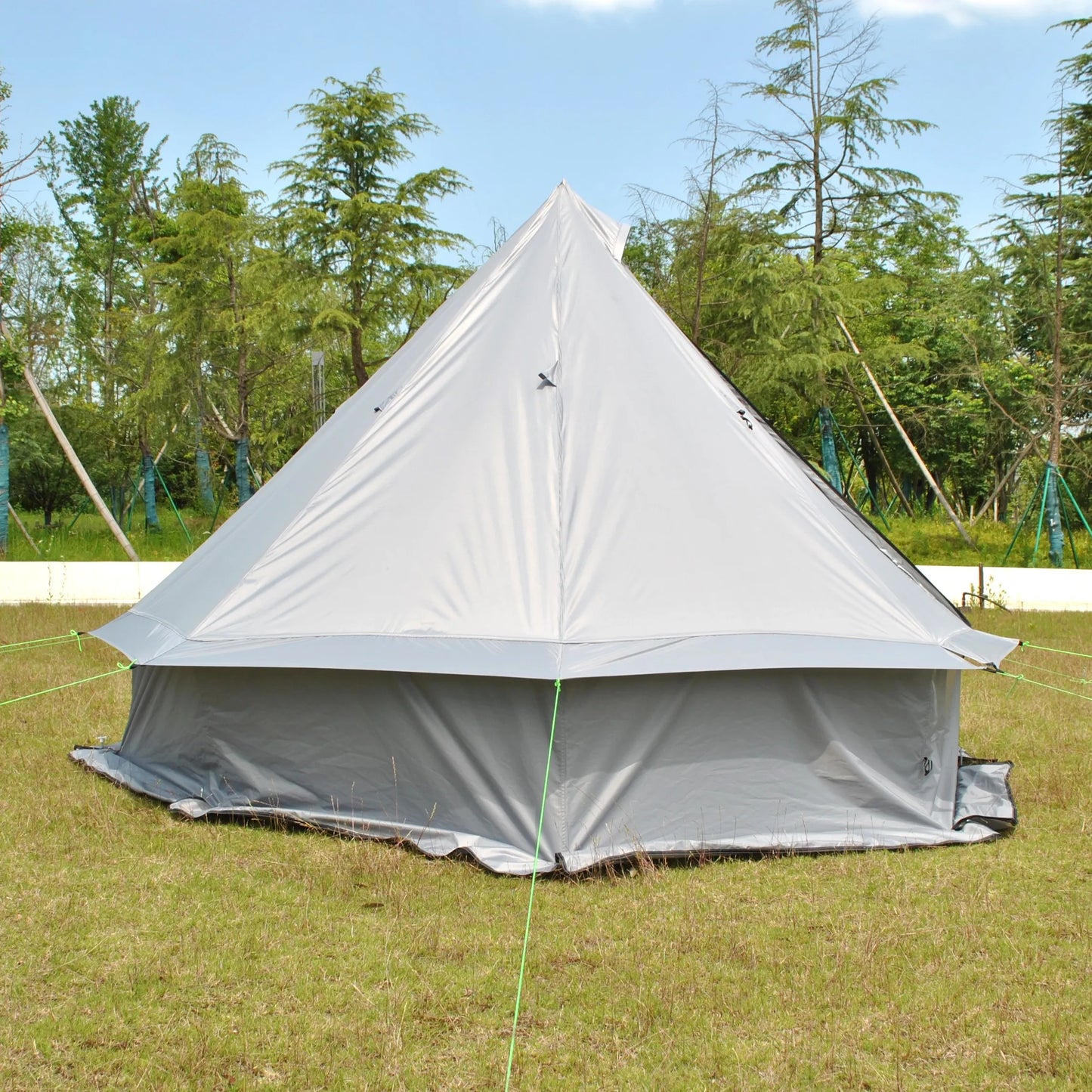 8 Person Large Pyramid Hot Tent with Four Seasons Camping Chimney Wood Stove for Outdoor Cooking Mongolian Bag Tent CZX-998